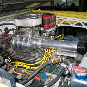 302 motor with Holley supercharger