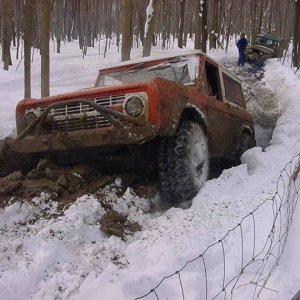 Pre-runner bumper in the snow