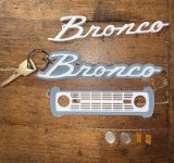 Leather Key Fob Keychain w/Bronco Script Emblem - TOMS OFFROAD