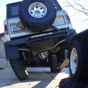 Trailer ramp, rear view.