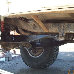 Extended radis arms, using tie rods