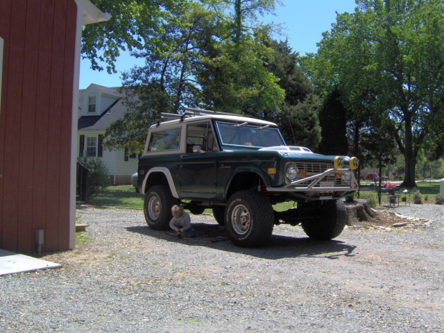 Bronco outside