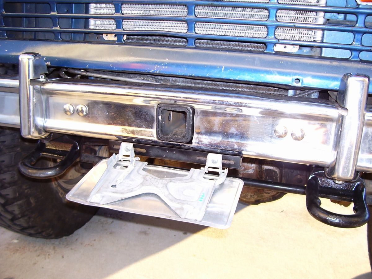 Hidden front receiver hitch