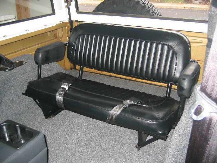 New rear seat upholstery